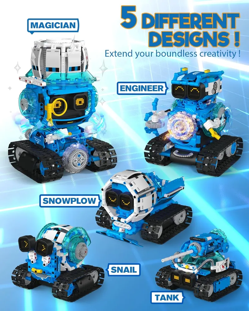 Opmind 5 in 1 STEM Robot Building Toys for Boys